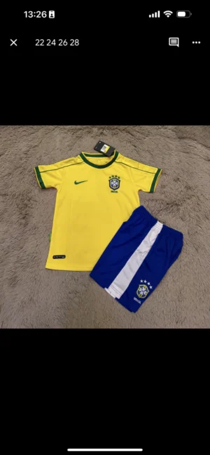 Kit Infantil Brasil 1998 Amarelo