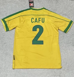 Camisa Retro Brasil 1998 Com nome Cafu