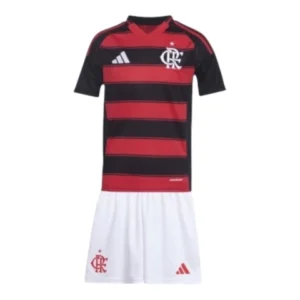 Kit Infantil Flamengo I 25/26 - Adidas - Vermelho e preto