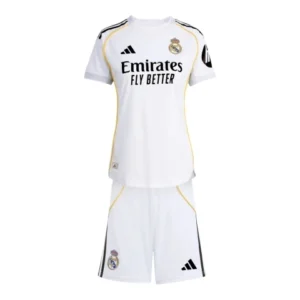 Kit Infantil Real Madrid I 25/26 - Adidas - Branco