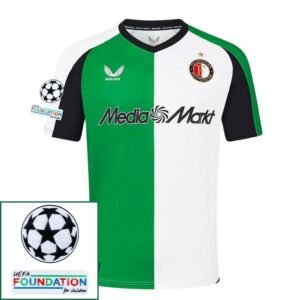 Feyenoord Third 2024/25 Patches UCL UEFA Foundation (Official Printing)
