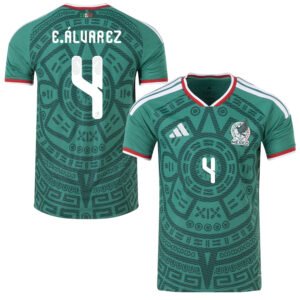Mexico Home E.ÁLVAREZ 4 Authentic Player Shirt 2026 World Cup