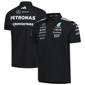 Mercedes-AMG Petronas F1 Team Adidas Wear Polo - Black Formula 1 F1 Formula One